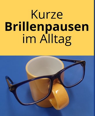 Brille auf Tasse